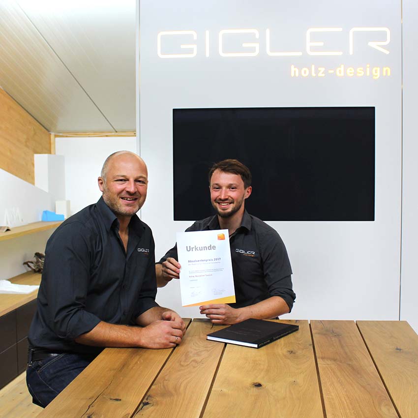 GIGLER holz-design: Absolventenpreis Max Teutsch