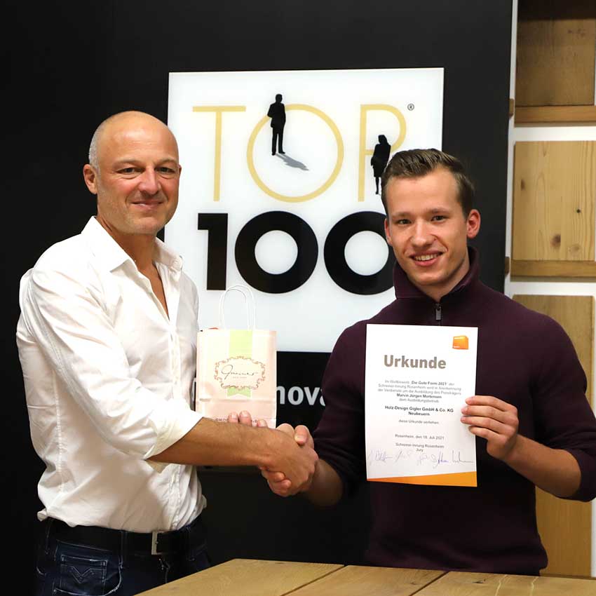 GIGLER holz-design: Gratulation Marvin Mortensen